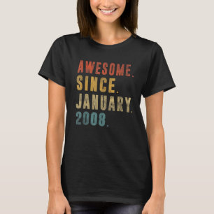 15th Birthday 15 Year Old Awesome Since January 2 T-Shirt