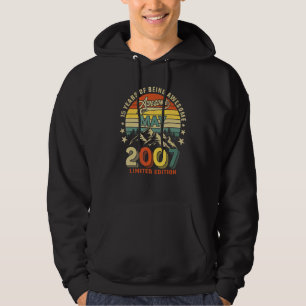15th Birthday 15 Years Awesome Since May 2007 Vint Hoodie