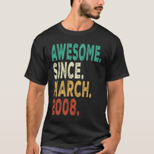 15th Birthday 15 Years Old  Awesome Since March 20 T-Shirt