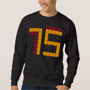 15th Birthday 15 Years Old Kids Bmx Bike 1 Sweatshirt