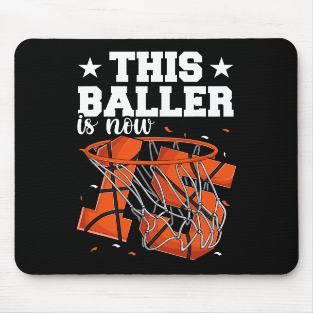 15th Birthday Basketball  Boys Mouse Pad (Front)