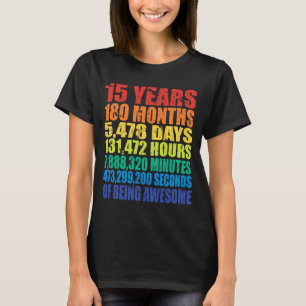 15th Birthday, Boys & Girls, Cool 15 Years Of T-Shirt