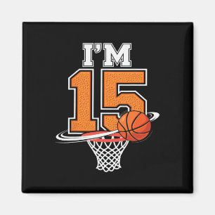 15th Birthday Boys Sketll Player Sport 15 Years Ol Magnet