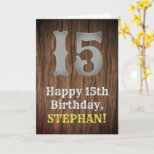 15th Birthday: Country Western Inspired Look, Name Card