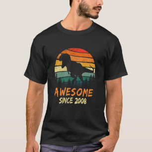 15th Birthday Dinosaur 15 Year Old Boys Awesome Si T-Shirt