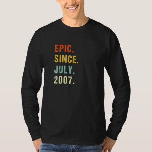 15th Birthday Epic Since July 2007 15 Years Old Re T-Shirt
