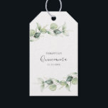 15th Birthday Eucalyptus Quinceanera Greenery Gift Tags<br><div class="desc">TIP: Matching items available in this collection. Our botanical eucalyptus birthday collection features watercolor foliage and modern typography in dark grey text. Use the "Customise it" button to further re-arrange and format the style and placement of text. Could easily be repurpose for other special events like anniversaries, baby shower, birthday...</div>
