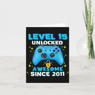 15th Birthday For Boys 15 Years Birthday Kids  Card