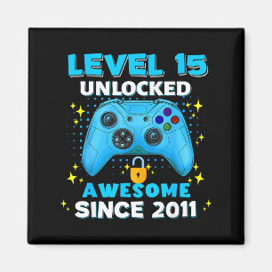 15th Birthday For Boys 15 Years Birthday Kids  Magnet