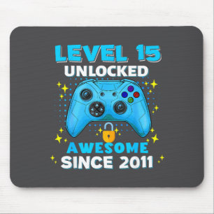 15th Birthday For Boys 15 Years Birthday Kids  Mouse Pad