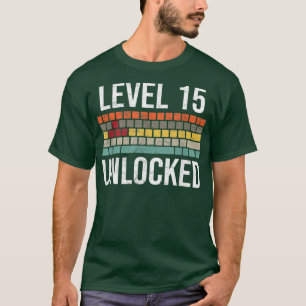 15th Birthday Gamer Birthday for Boys Level 15 Unl T-Shirt