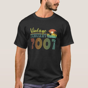 15Th Birthday Gift Vintage January 2007 Forty Year T-Shirt