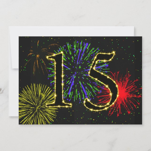 15th birthday party invitate invitation (Front)