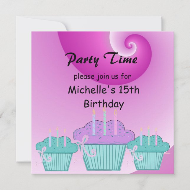 15th Birthday Party Invitation (Front)
