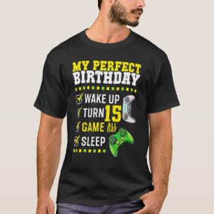 15th Birthday Party Perfect For Gamer 15 Years Old T-Shirt