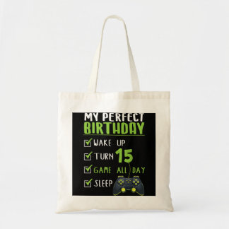 15th Birthday Party Perfect For Gamer 15 Years Old Tote Bag