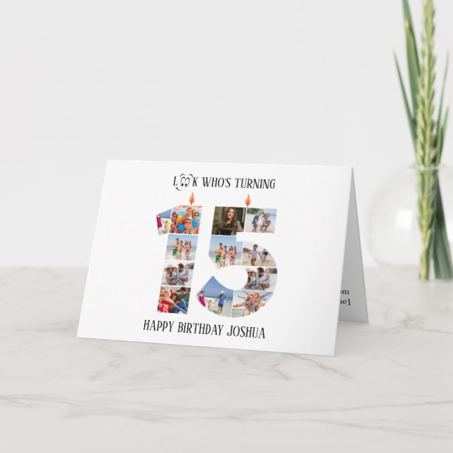 15th Birthday Photo Card (Front)