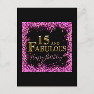 15th  Birthday  Postcard