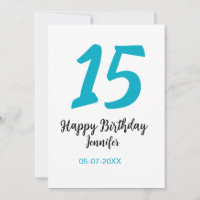 15th birthday quiencenera add date year blue templ