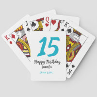 15th birthday quiencenera add date year blue templ
