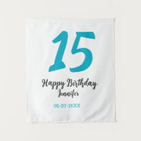 15th birthday quiencenera add date year blue templ