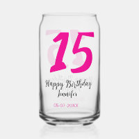 15th birthday quiencenera add date year pink templ