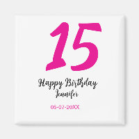 15th birthday quiencenera add date year pink templ