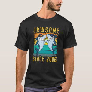 15Th Birthday Shark 15 Year Old Jawsome Since 2006 T-Shirt