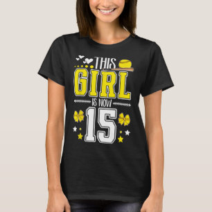 15th Birthday Softll Girl 15 Year Old Softll Playe T-Shirt