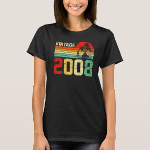 15th Birthday  Vintage 2008 Retro Boy Girl 15 Year T-Shirt