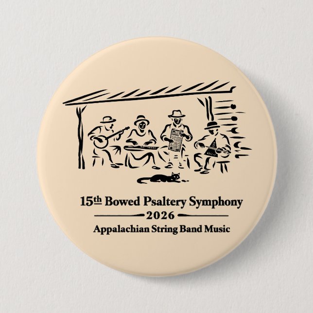 15th Bowed Psaltery Symphony 7.5 Cm Round Badge (Front)