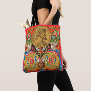 15th century image Caesar birds flowers etc Tote Bag