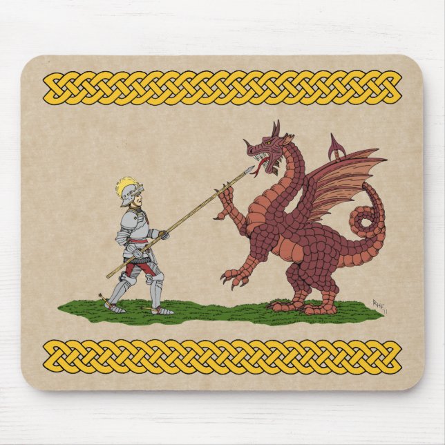 15th Century Saint George and the Dragon Mouse Pad (Front)
