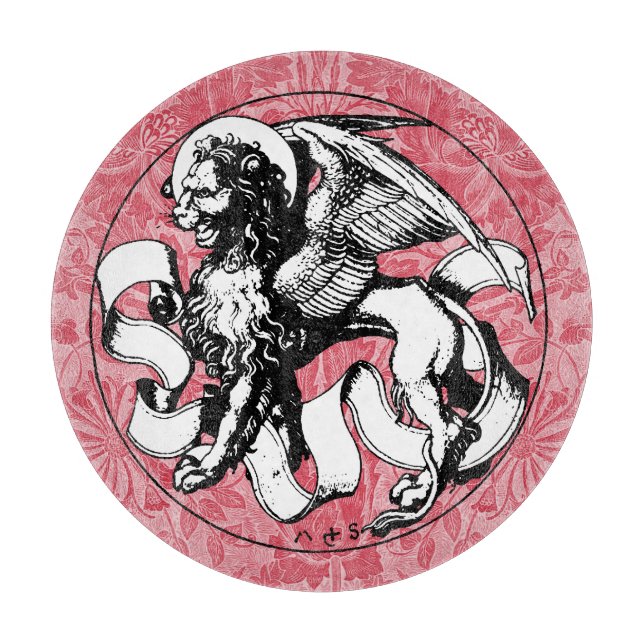 15th Century St Mark's Emblem Winged Lion Cutting Board (Front)