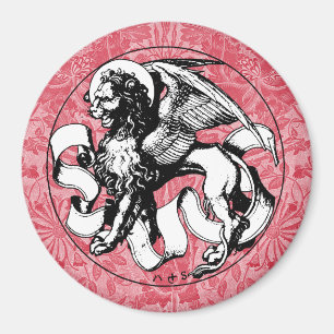 15th Century St Mark's Emblem Winged Lion Magnet