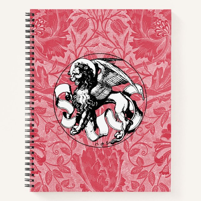15th Century St Mark's Emblem Winged Lion Notebook (Front)