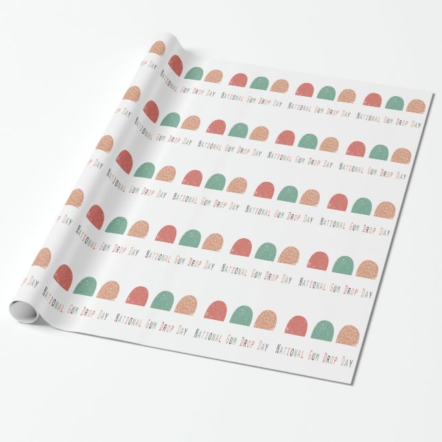 15th February - Gumdrop Day - Appreciation Day Wrapping Paper (Unrolled)