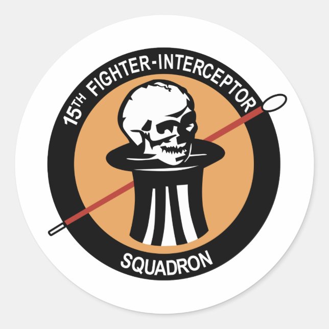 15th Fighter Interceptor Squadron Classic Round Sticker (Front)
