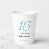 15th quinceanera birthday blue black bold letter n