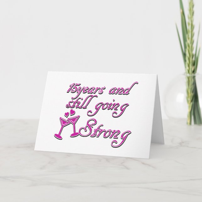 15th wedding anniversary card (Front)