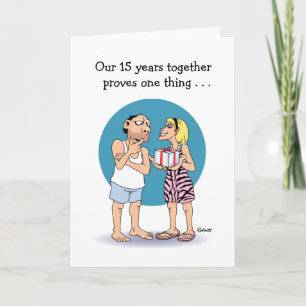 15th Wedding Anniversary Card for husband