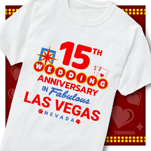 15th Wedding Anniversary Fabulous Las Vegas Couple T-Shirt