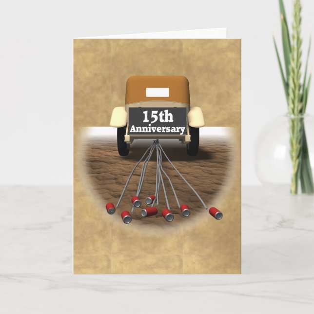 15th Wedding Anniversary Gifts Card (Front)