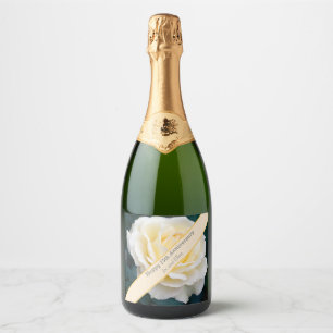 15th Wedding Anniversary, Rose Sparkling Wine Label