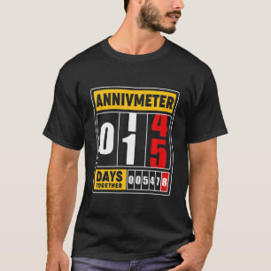 15Th Wedding Anniversary S For Couples Husband Wif T-Shirt