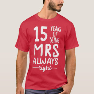 15th wedding anniversary tee matching couples 15