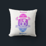 15th Year traditional crystal wedding anniversary Cushion<br><div class="desc">You can customise the husband and wife names. If you would like any help personalising this design please feel free to use to ask this design a button, which is immediately below this text. A romantic wedding anniversary designed for people celebrating 15 years of marriage. Crystal is the traditional gift...</div>