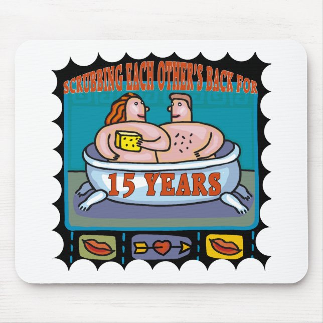 15thweddinganniversaryb5 mouse pad (Front)