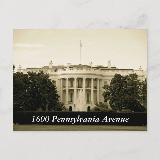 1600 Pennsylvania Avenue Postcard (Front)