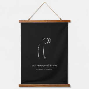 1600 Shakespeare's Hamlet Minimalist Hanging Tapestry